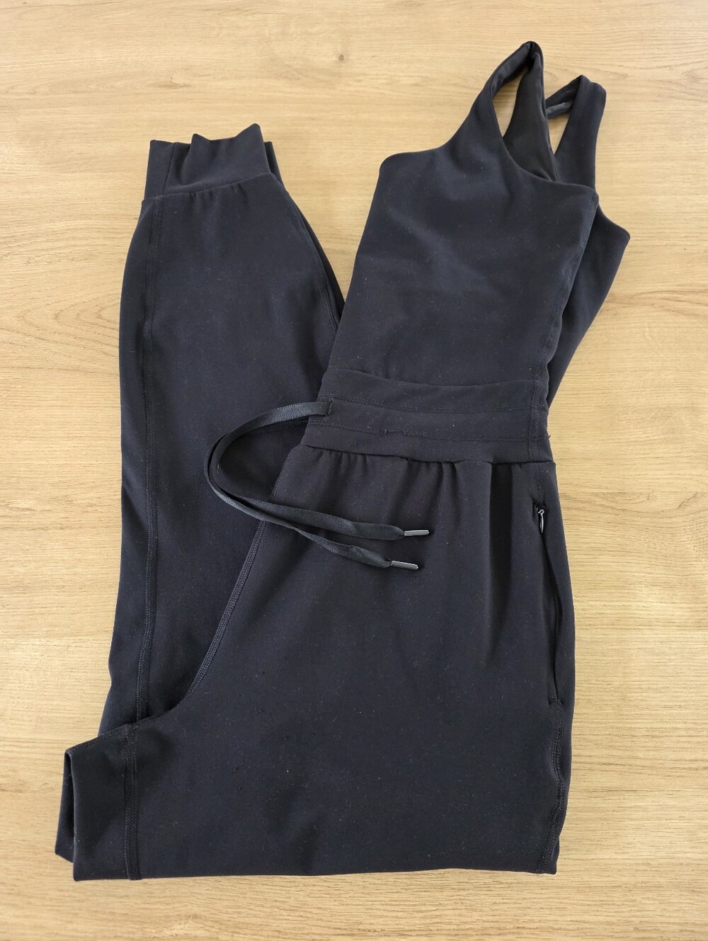 Black Women’s Jumpsuit with Drawstring Waist